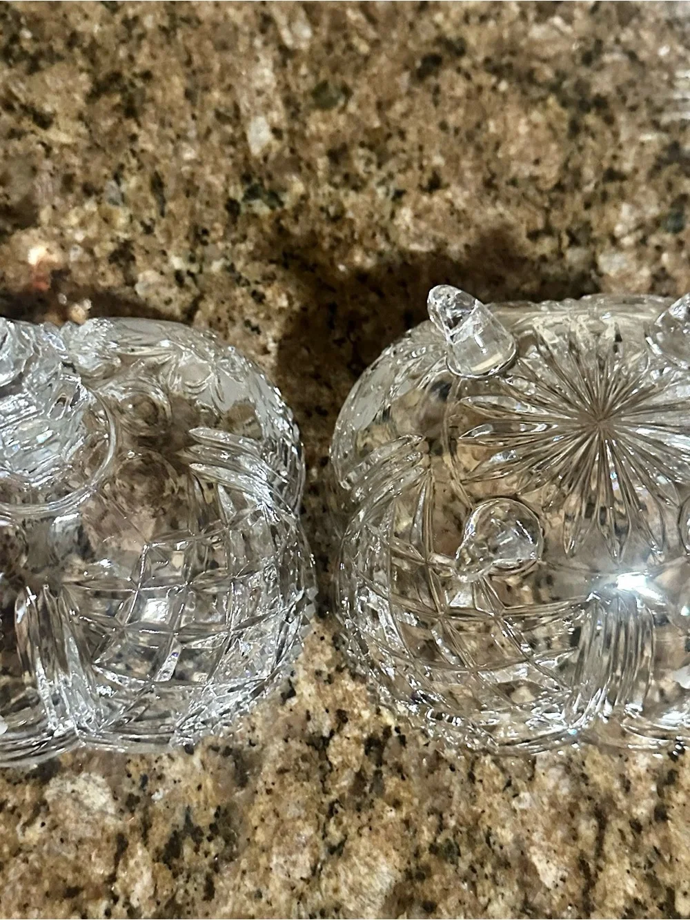 Cut Crystal Lidded Candy Dish - Clear